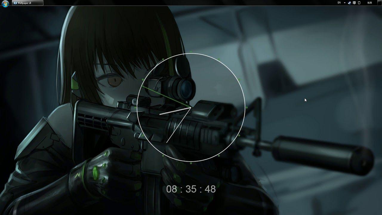 1280x720 Anime Military Girl // Wallpaper Engine