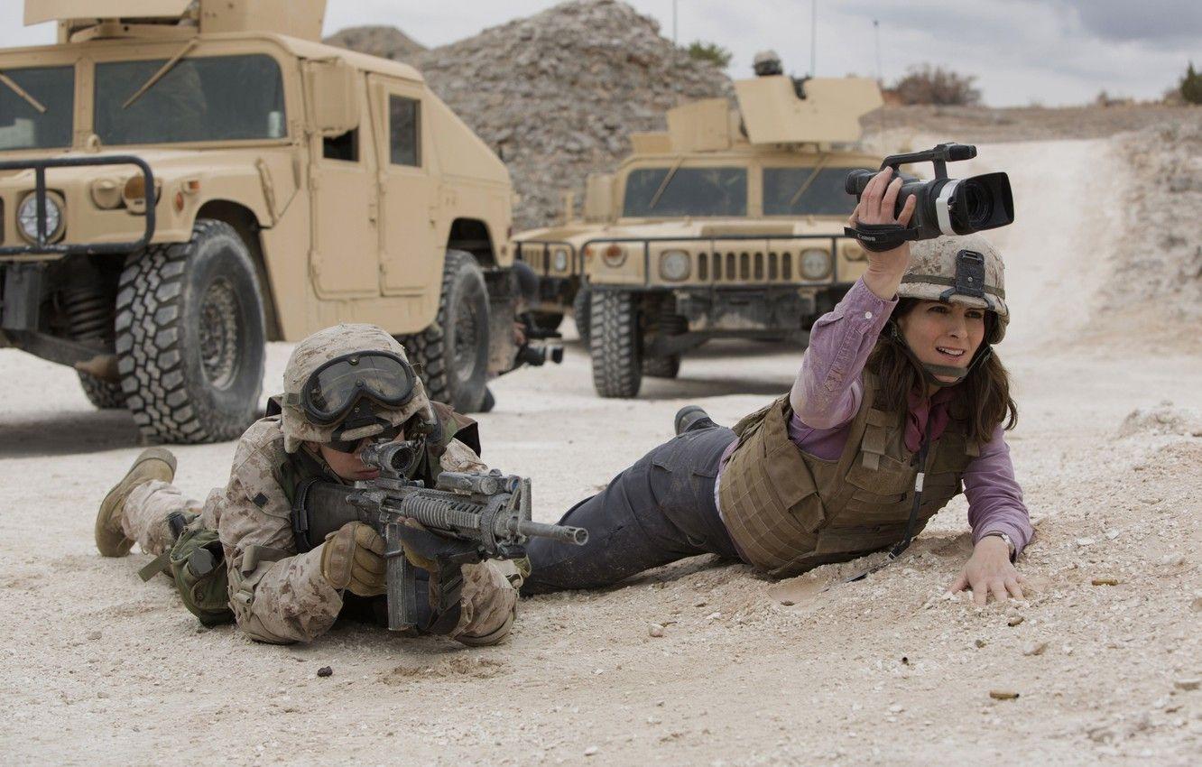 1332x850 Wallpaper cinema, girl, gun, pistol, soldier, desert, military