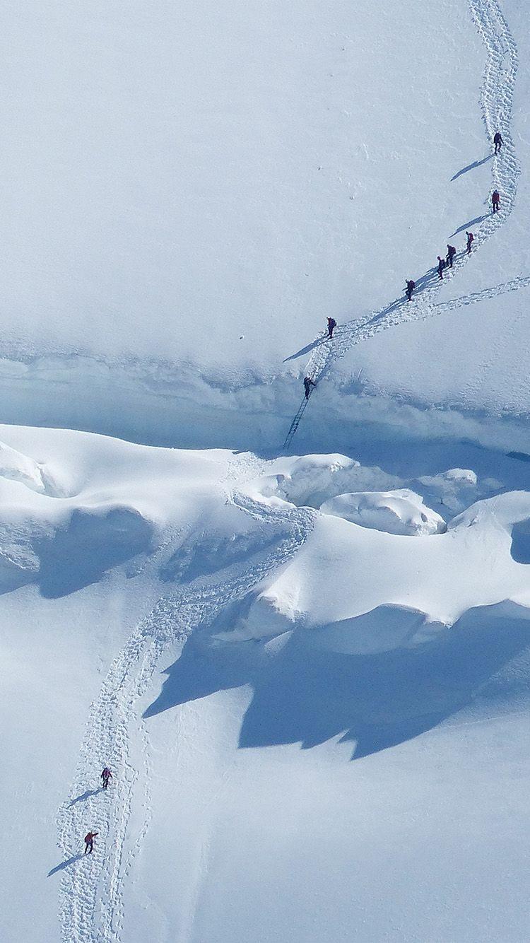 750x1334 FreeiOS8.com. iPhone wallpaper. snow mountain hiking nature