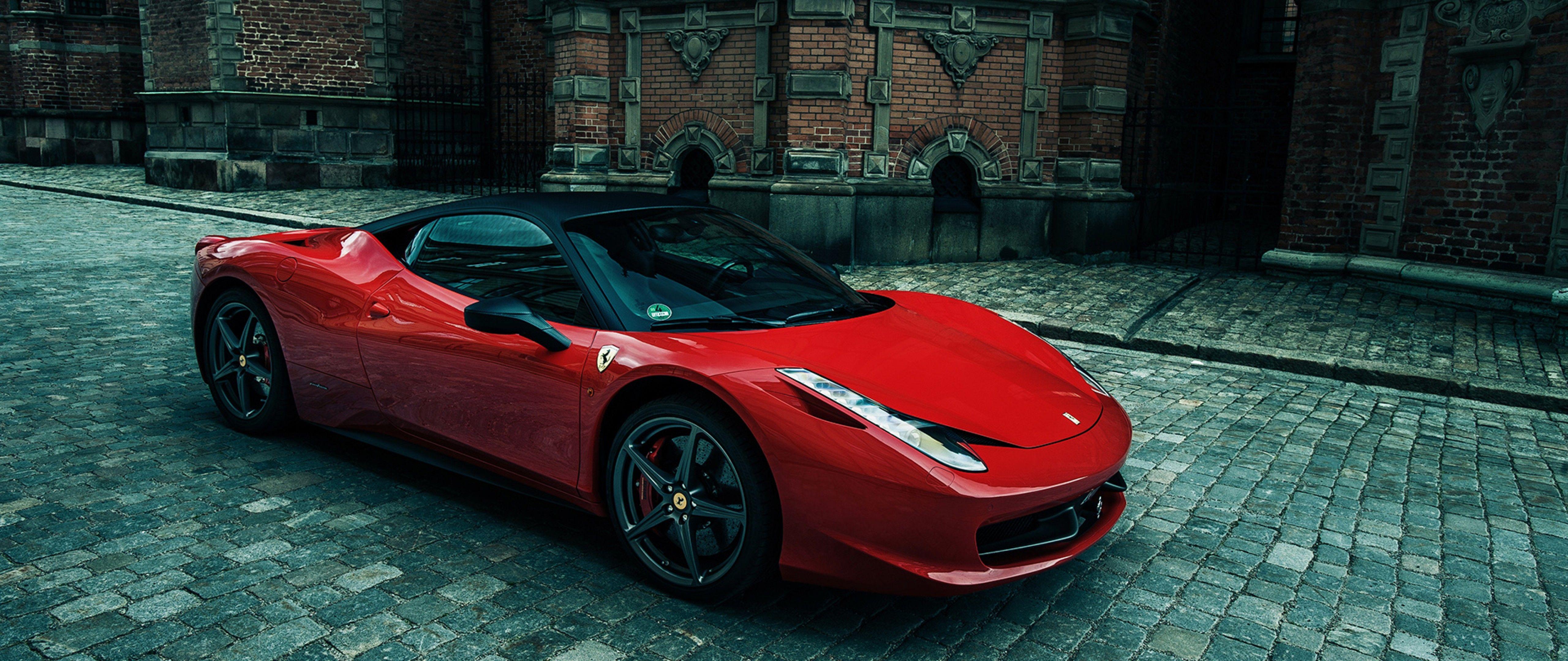 5120x2160 Ferrari 458 Italia Car Wallpaper for Desktop and Mobiles 4K Ultra