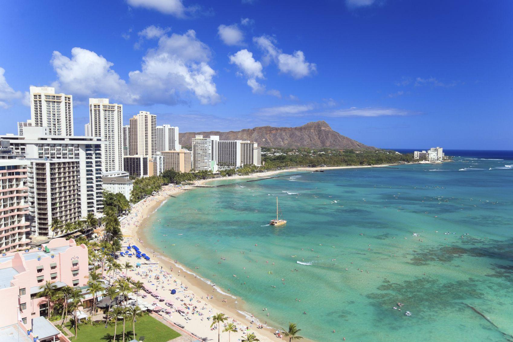 1698x1131 Free download Waikiki Beach Dusk HD Wallpaper 1080p Wallpaper