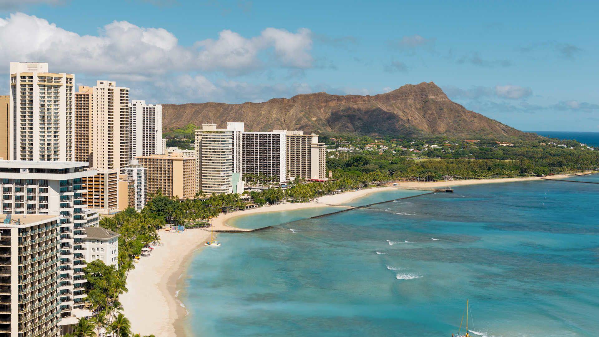 1920x1080 Waikiki Beach Wallpaper High Resolution