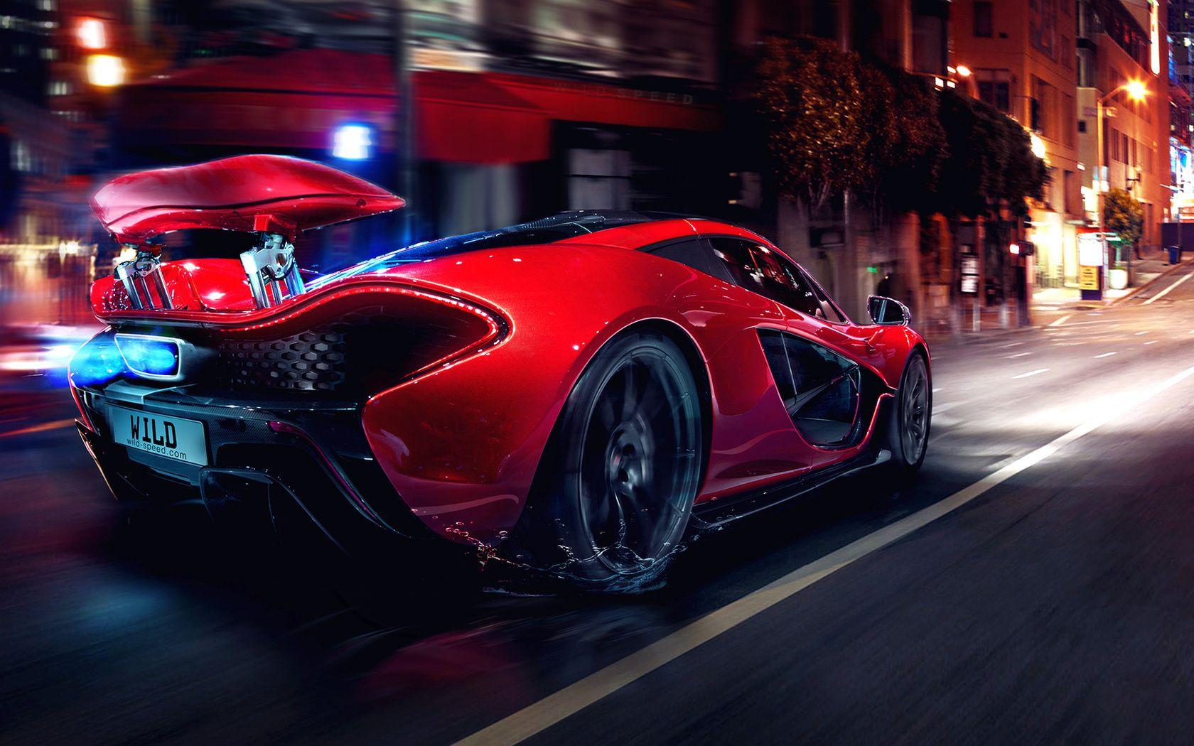 1680x1050 Wallpaper mclaren p speed, wild, red, mclaren, night desktop