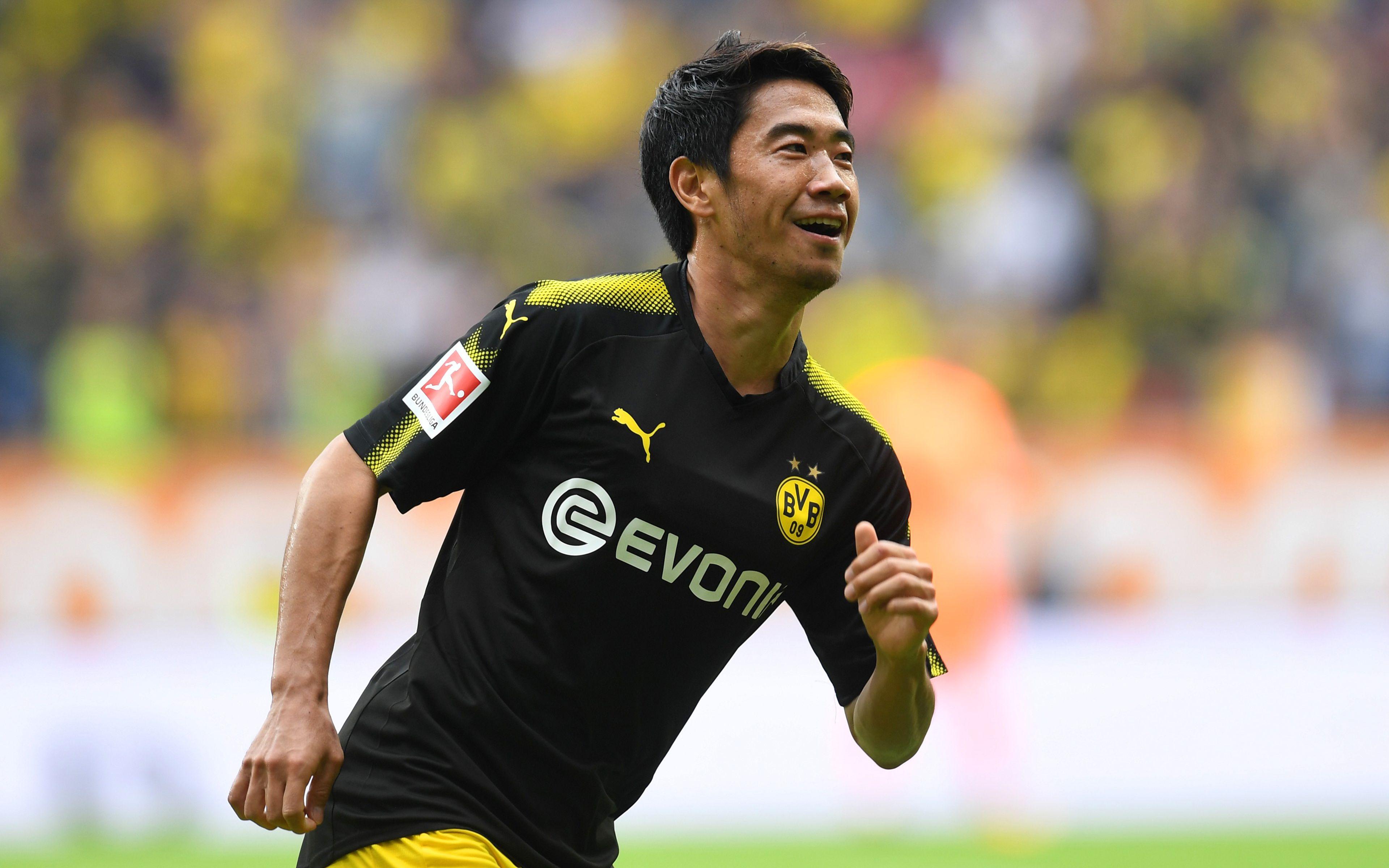 3840x2400 Download wallpaper Shinji Kagawa, japanese footballer, Borussia