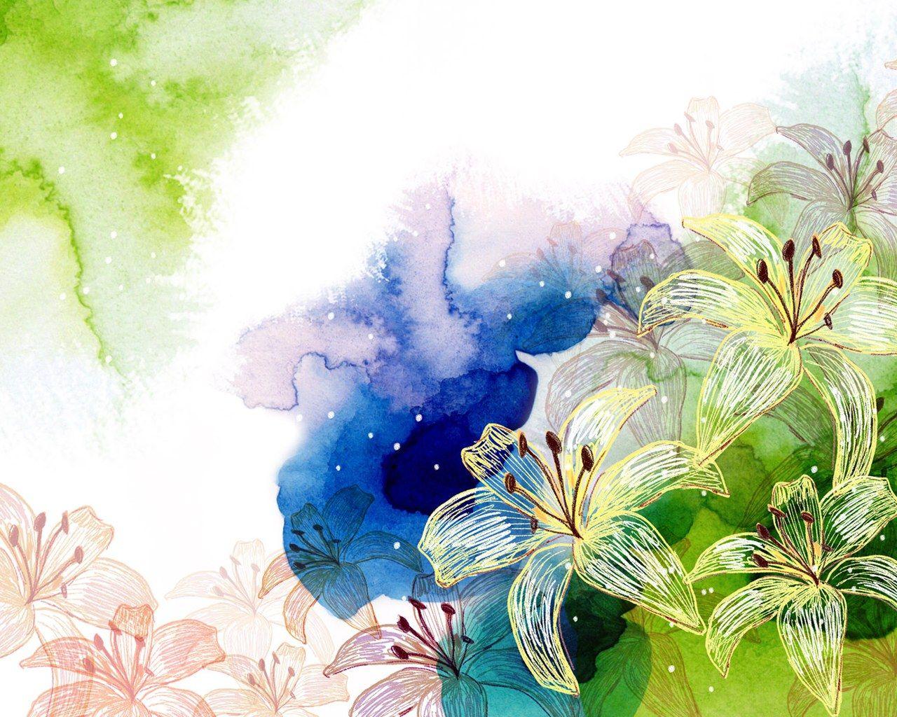 1280x1024 Floral Art Design illustration Pattern