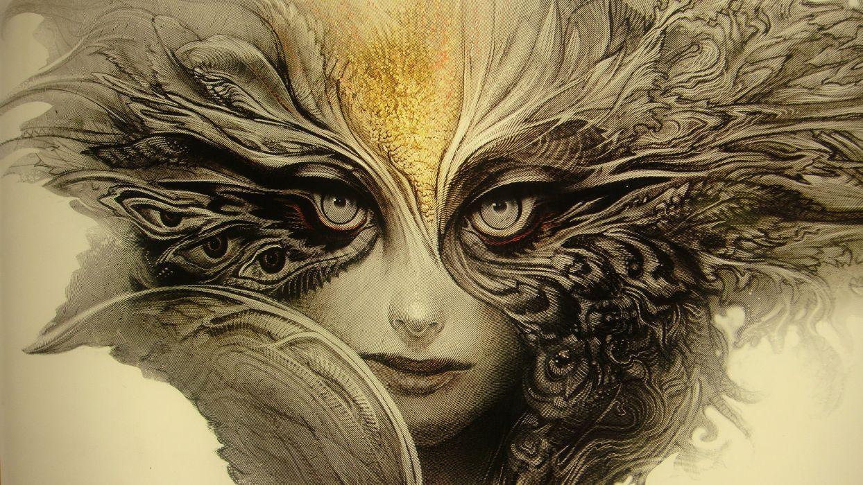 1244x700 Fantasy art dark demon face eyes pov women wallpaperx1080