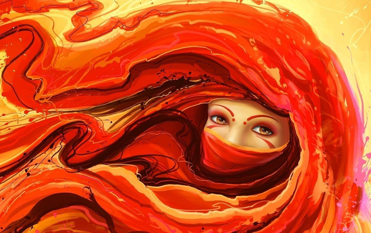 1280x804 Woman Face Art wallpaper. Woman Face Art