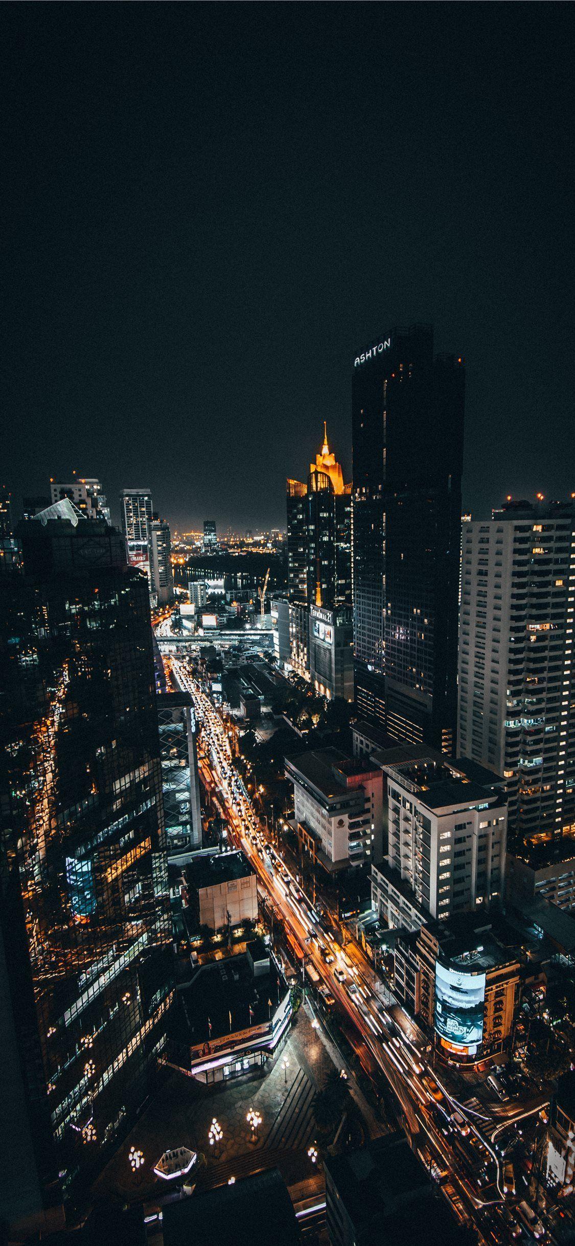 1125x2436 Bangkok iPhone X Wallpaper. City wallpaper, City lights