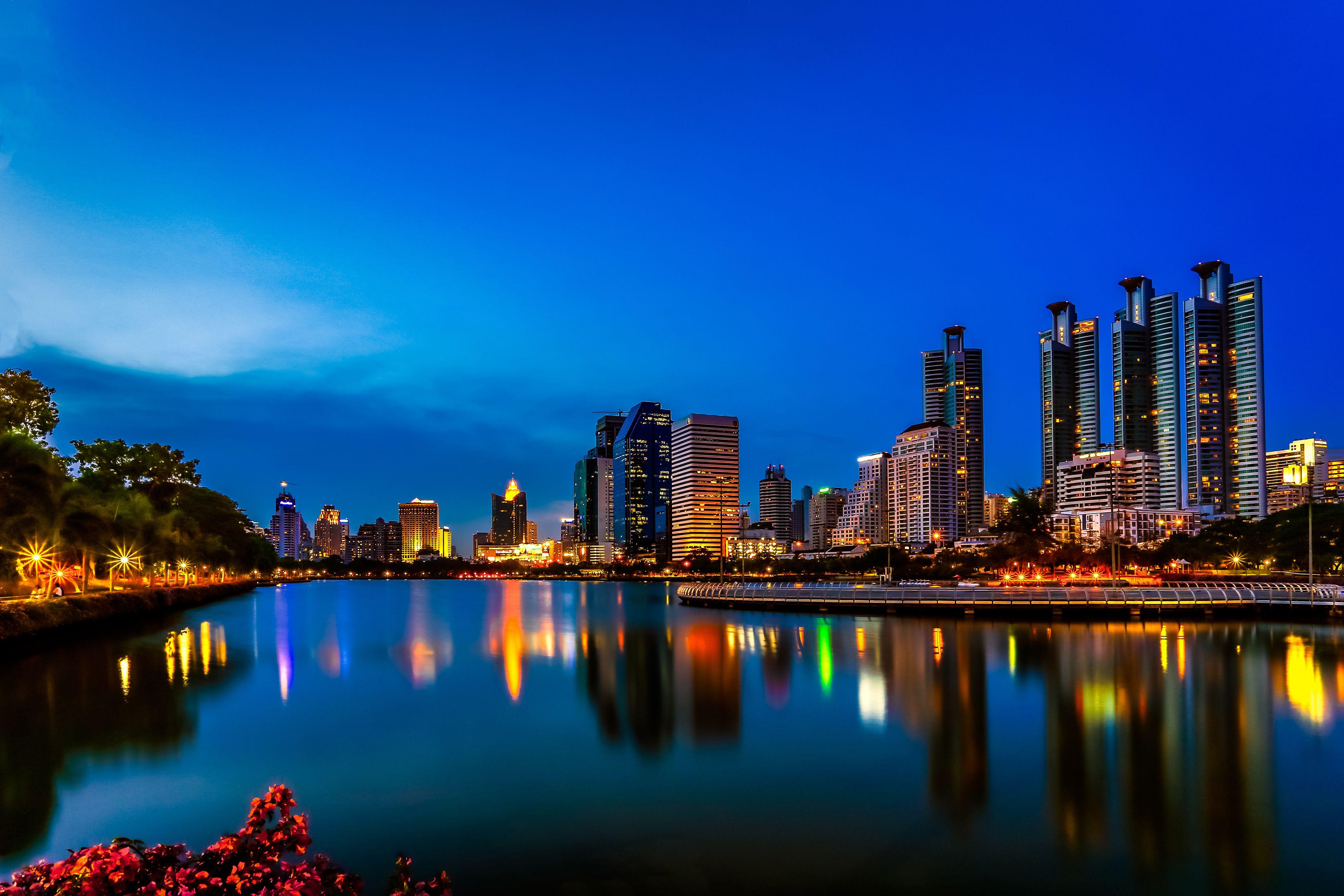 3840x2560 Wallpaper Bangkok, Nightscape, Thailand, 4K, World