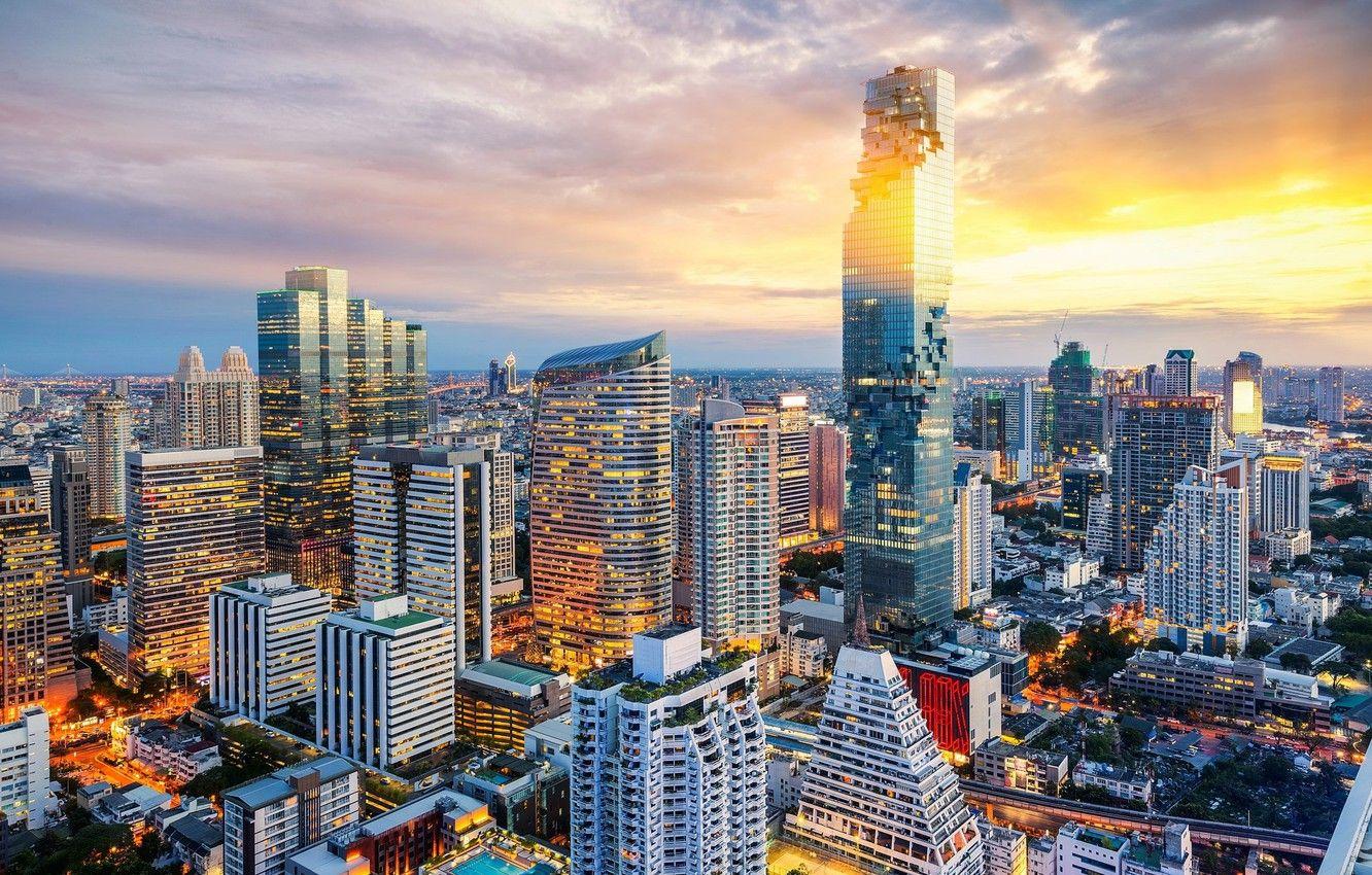 1332x850 Wallpaper road, the city, building, morning, Thailand, Thailand
