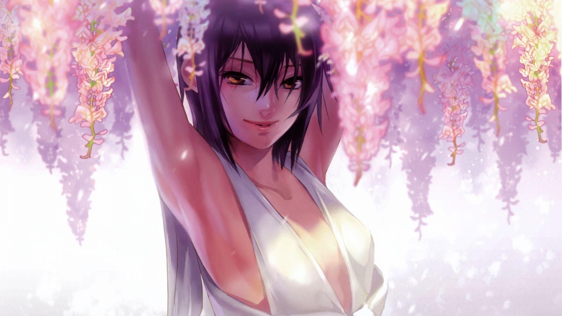 1920x1080 Free download Download Wallpaper 3840x2160 anime girl sun spring
