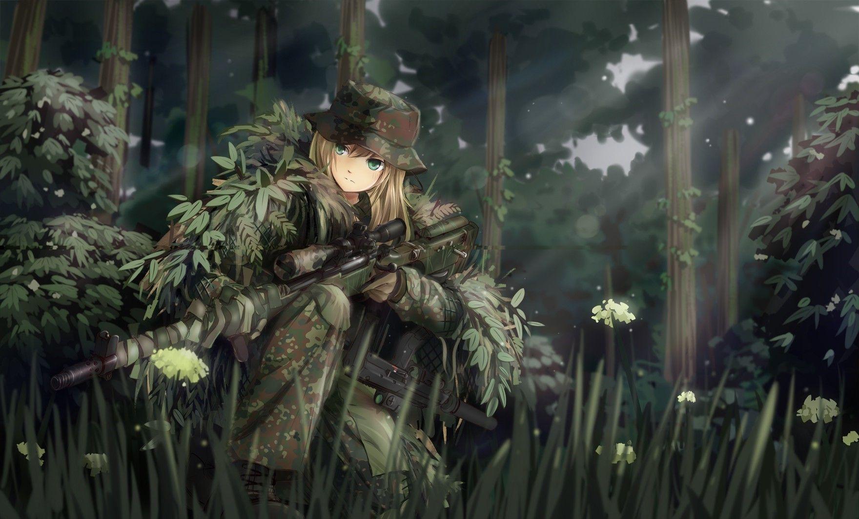1760x1065 tc1995 original characters anime anime girls military