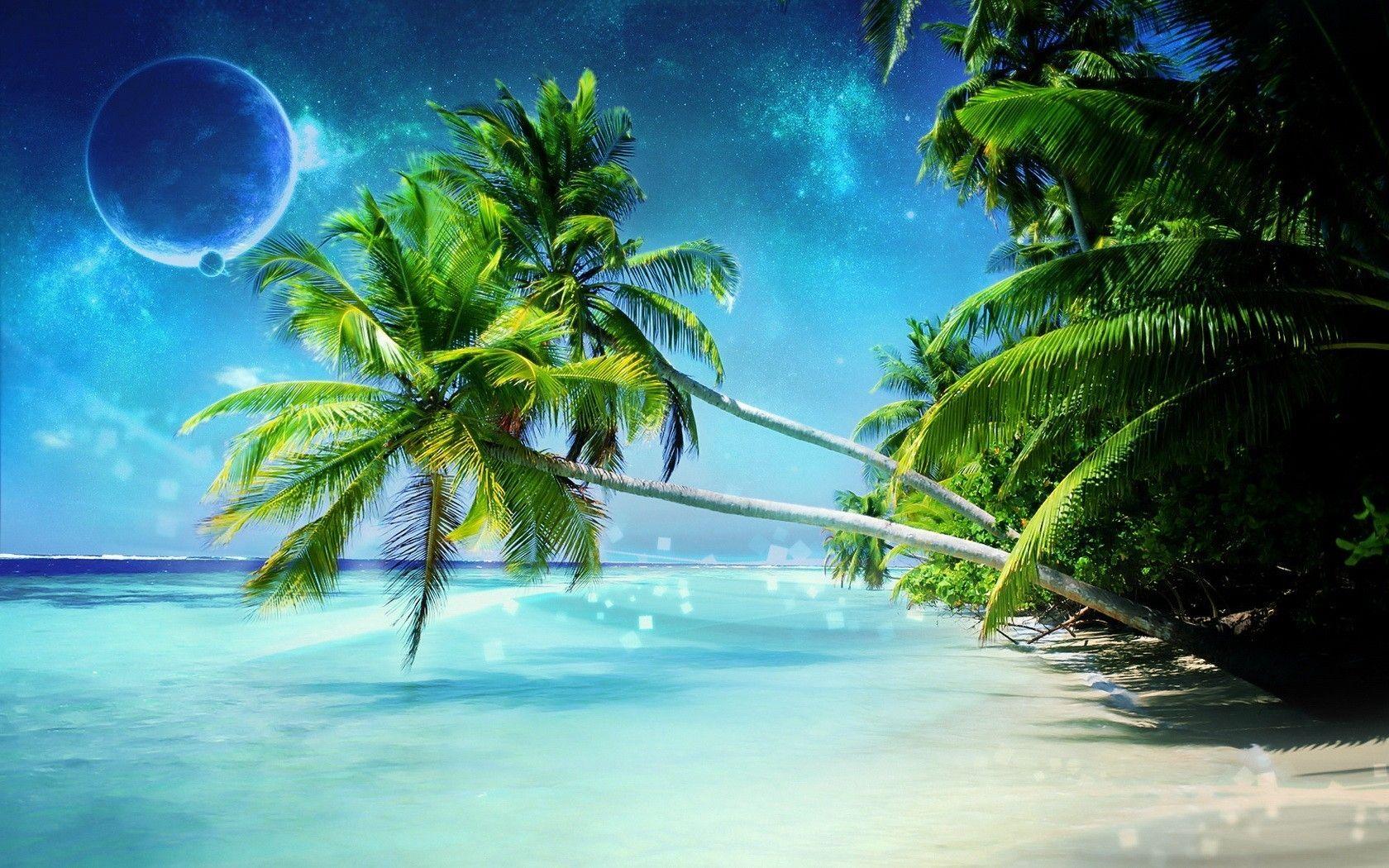 1680x1050 Animated Beach Picture