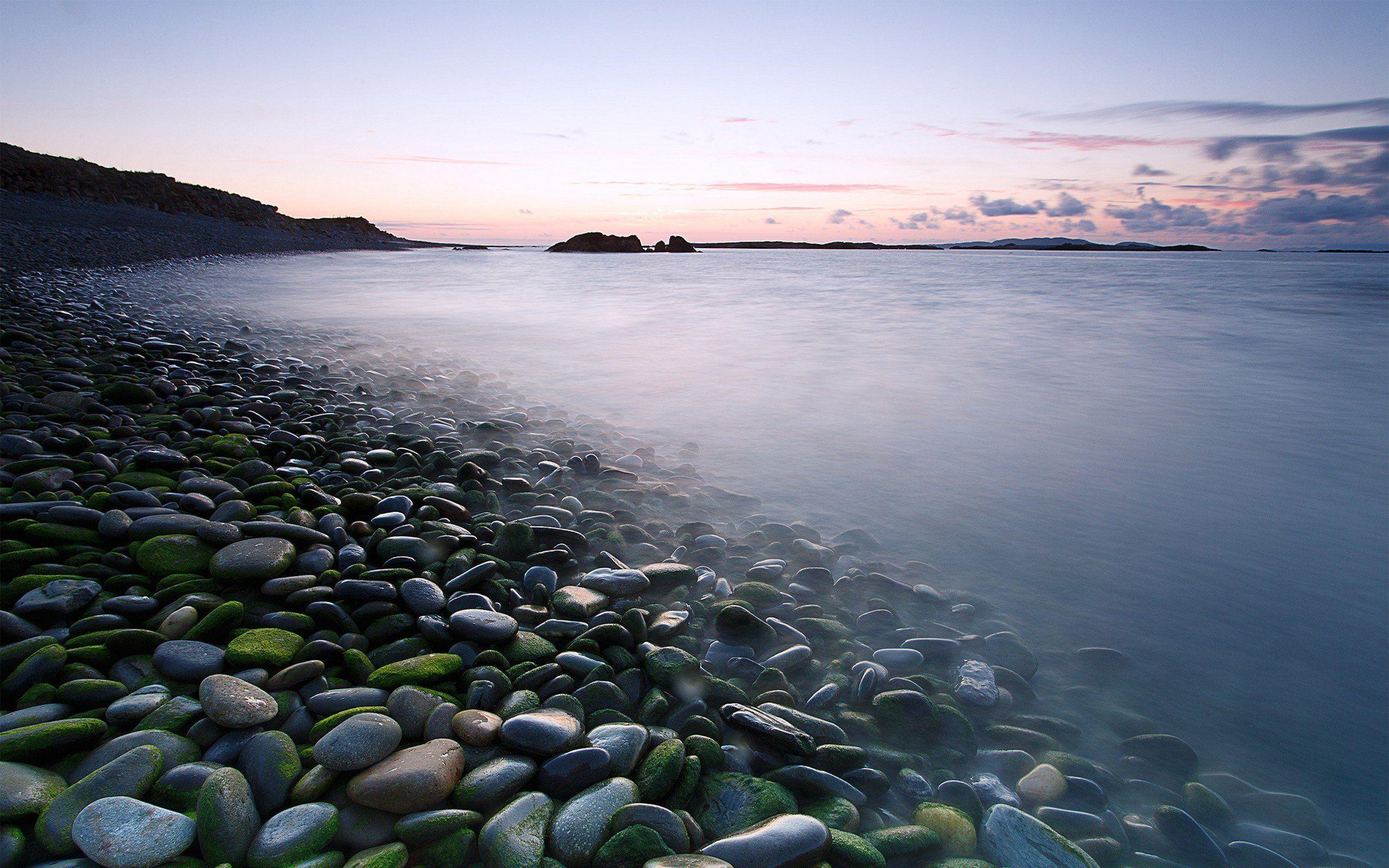 2560x1600 Sunset mountains ocean landscapes nature travel HDR photography