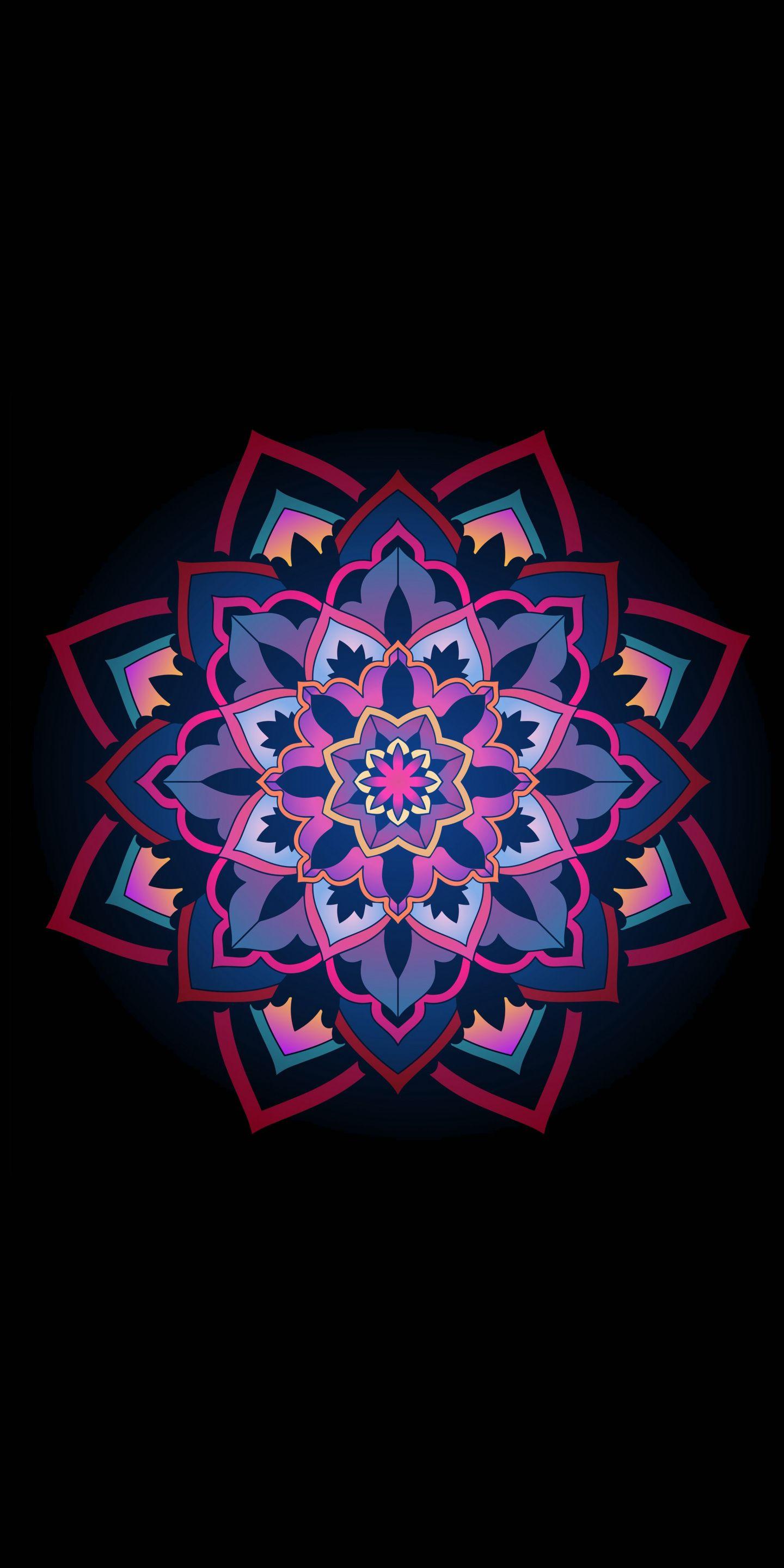 1440x2880 Download Mandala, ornament, pattern, minimal wallpaper, 1440x2880