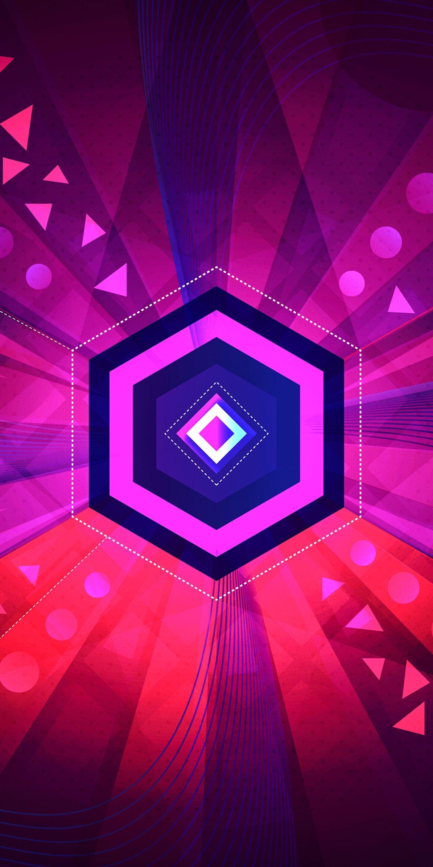 1440x2880 Abstract Octagon Vector 1440x2880 Resolution Wallpaper