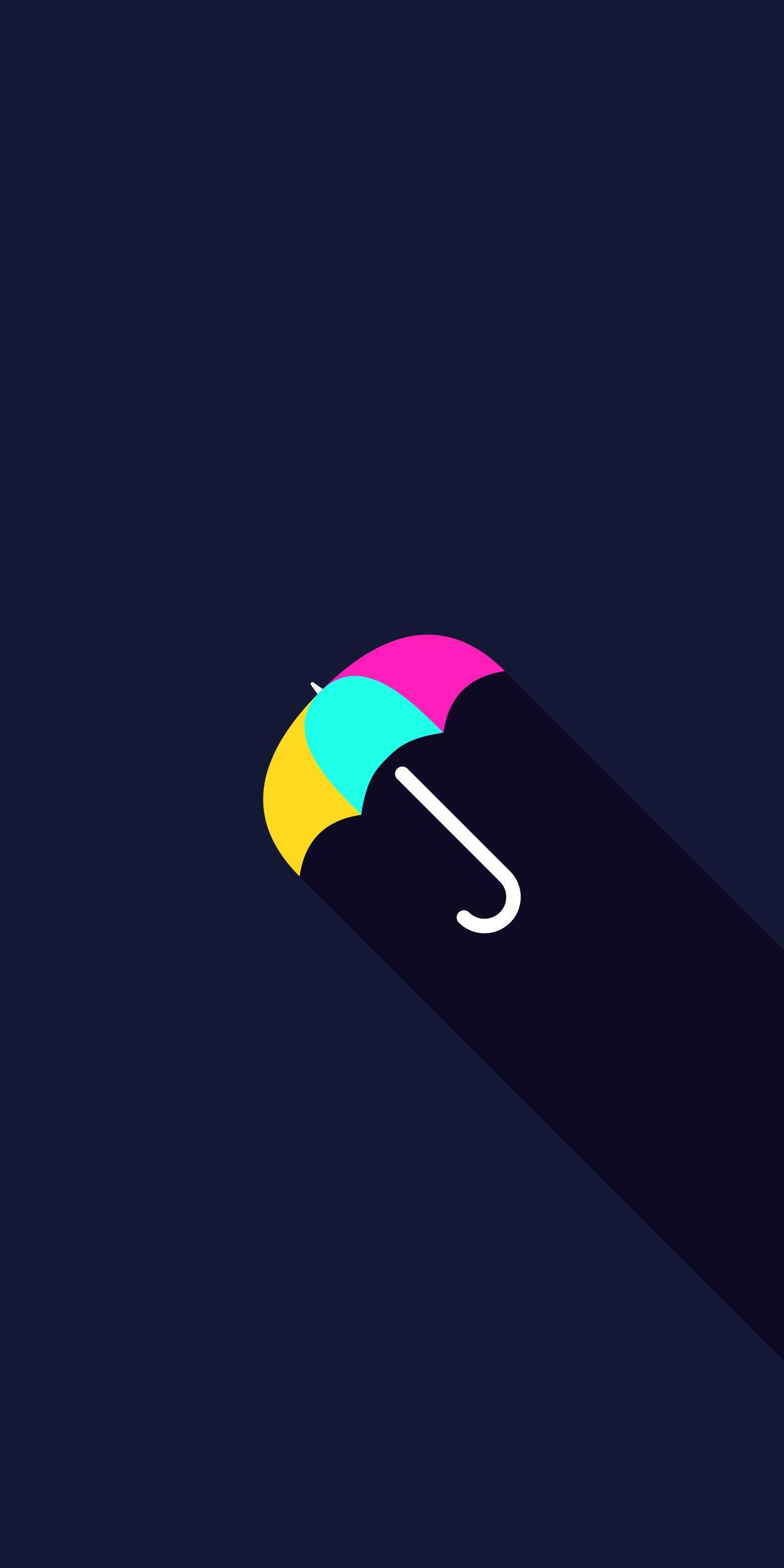 1440x2880 Download Minimal, colorful, umbrella wallpaper, 1440x LG V30