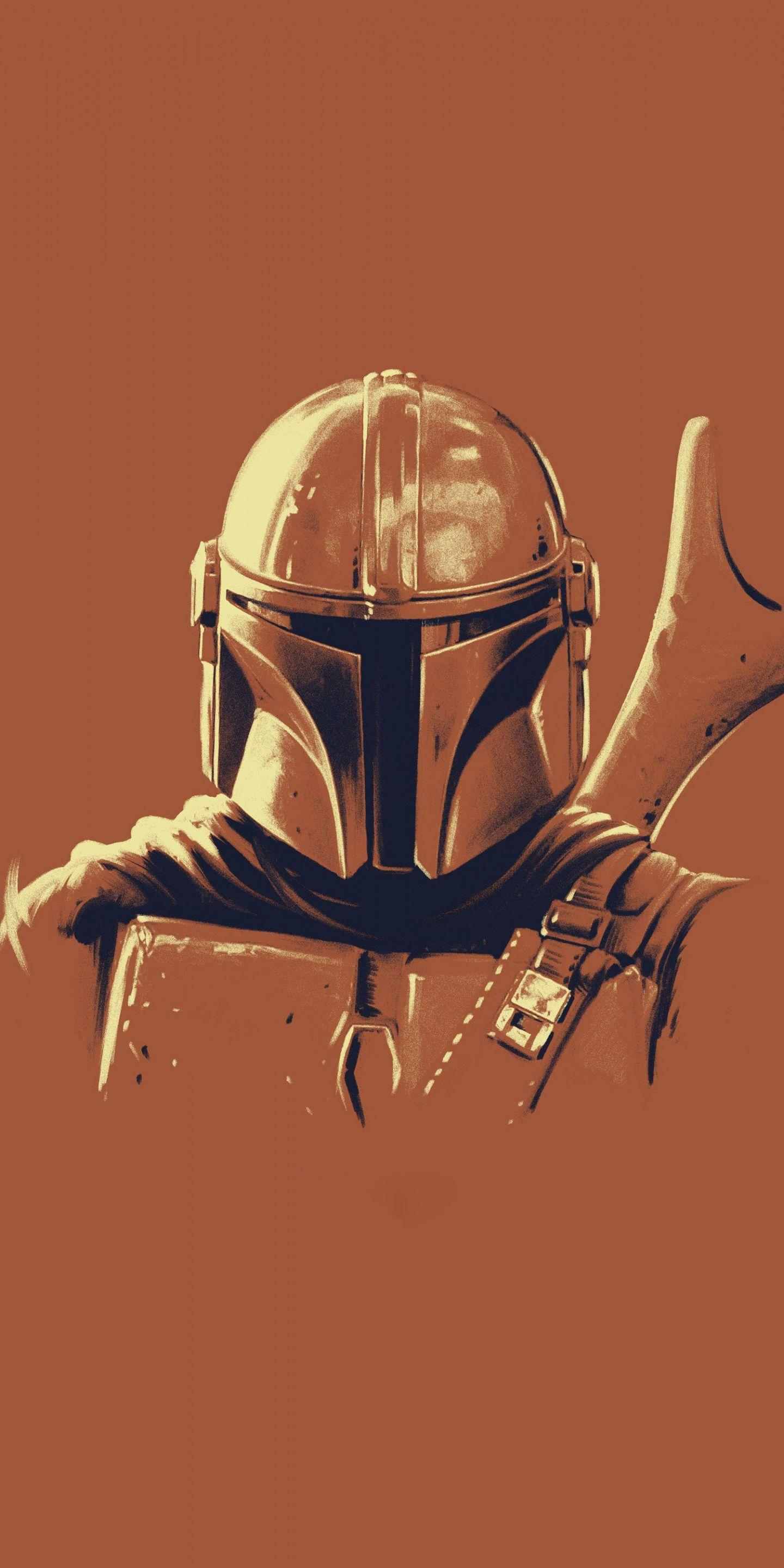 1440x2880 Download The Mandalorian, star wars, minimalist wallpaper