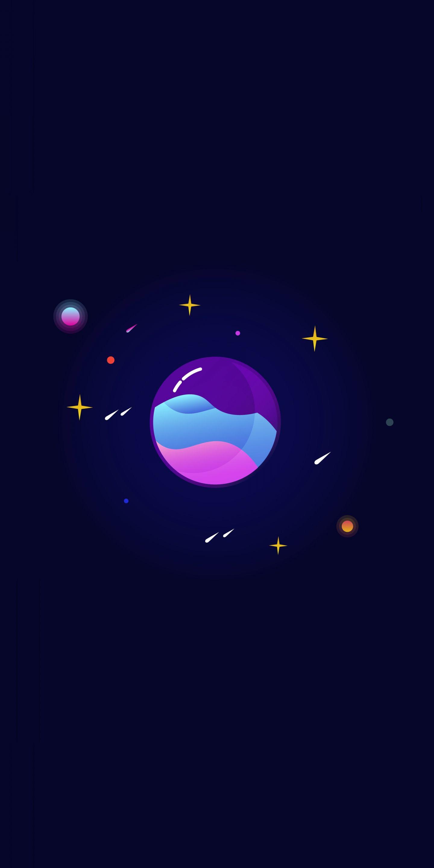 1440x2880 Download Minimal, planet system, orbit, art wallpaper, 1440x2880