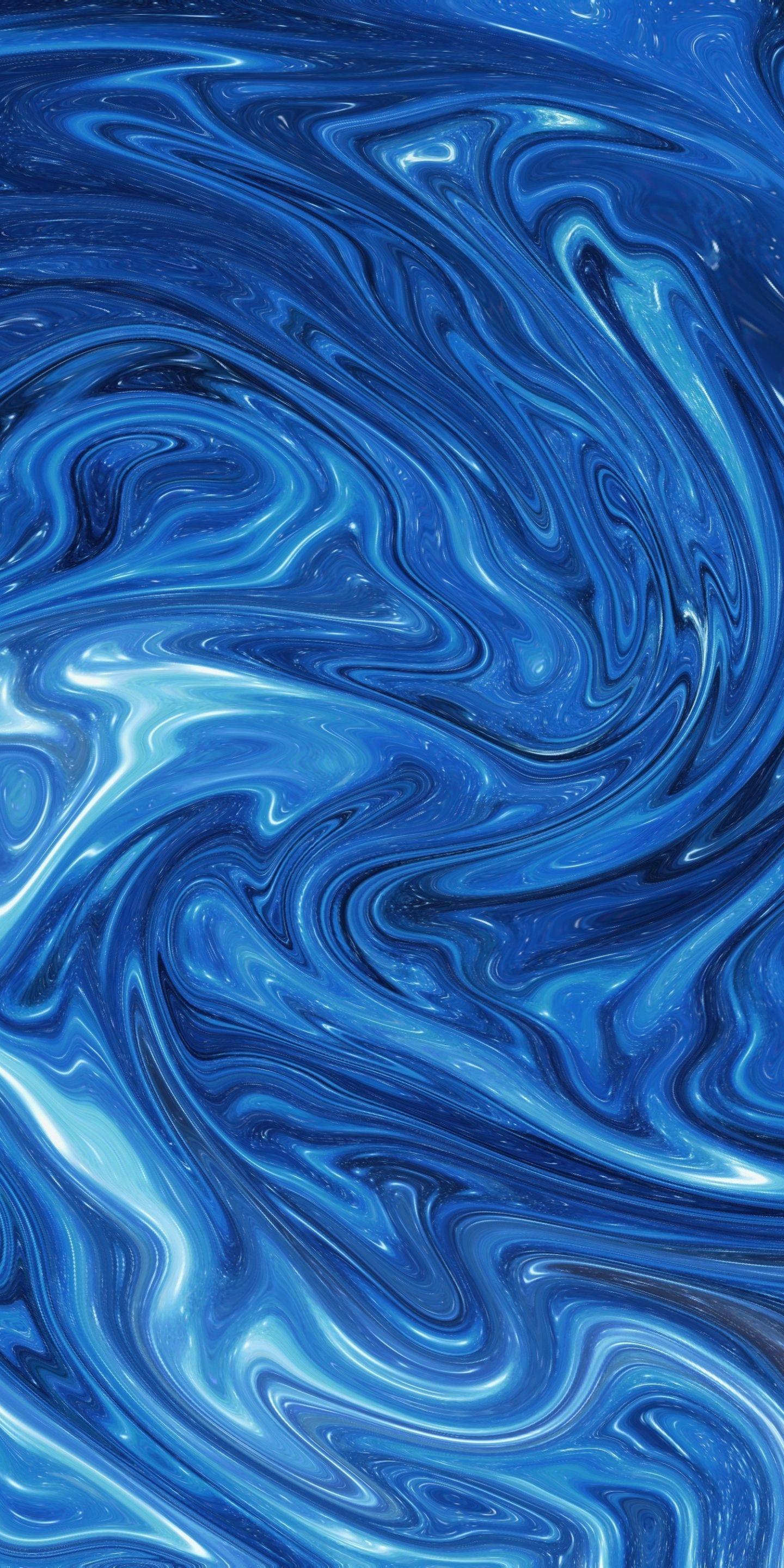 1440x2880 Download 1440x2880 wallpaper abstract, blue liquid mixture