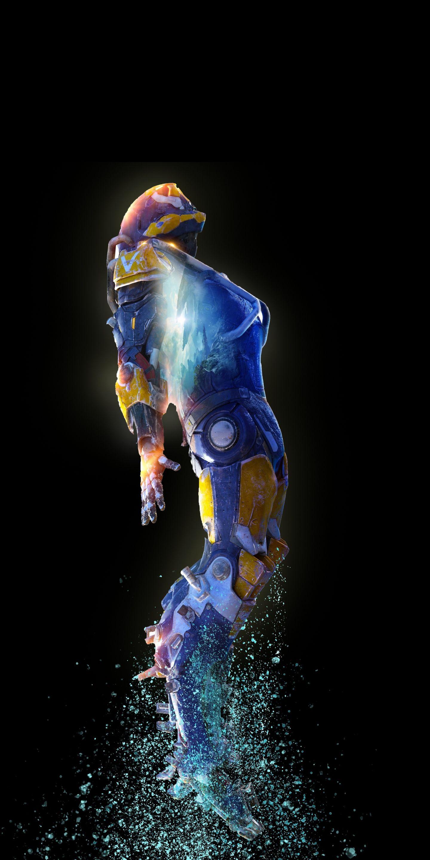 1440x2880 Download 1440x2880 wallpaper minimal, yellow armor suit, flight