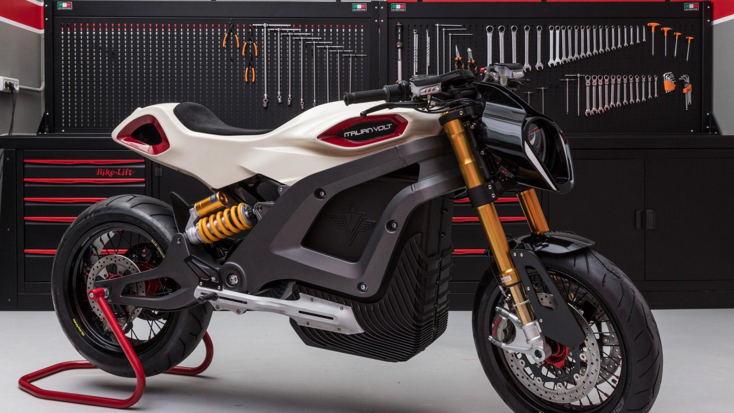 2560x1440 Wallpaper Italian Volt Lacama, electric motorcycle, 3D printed