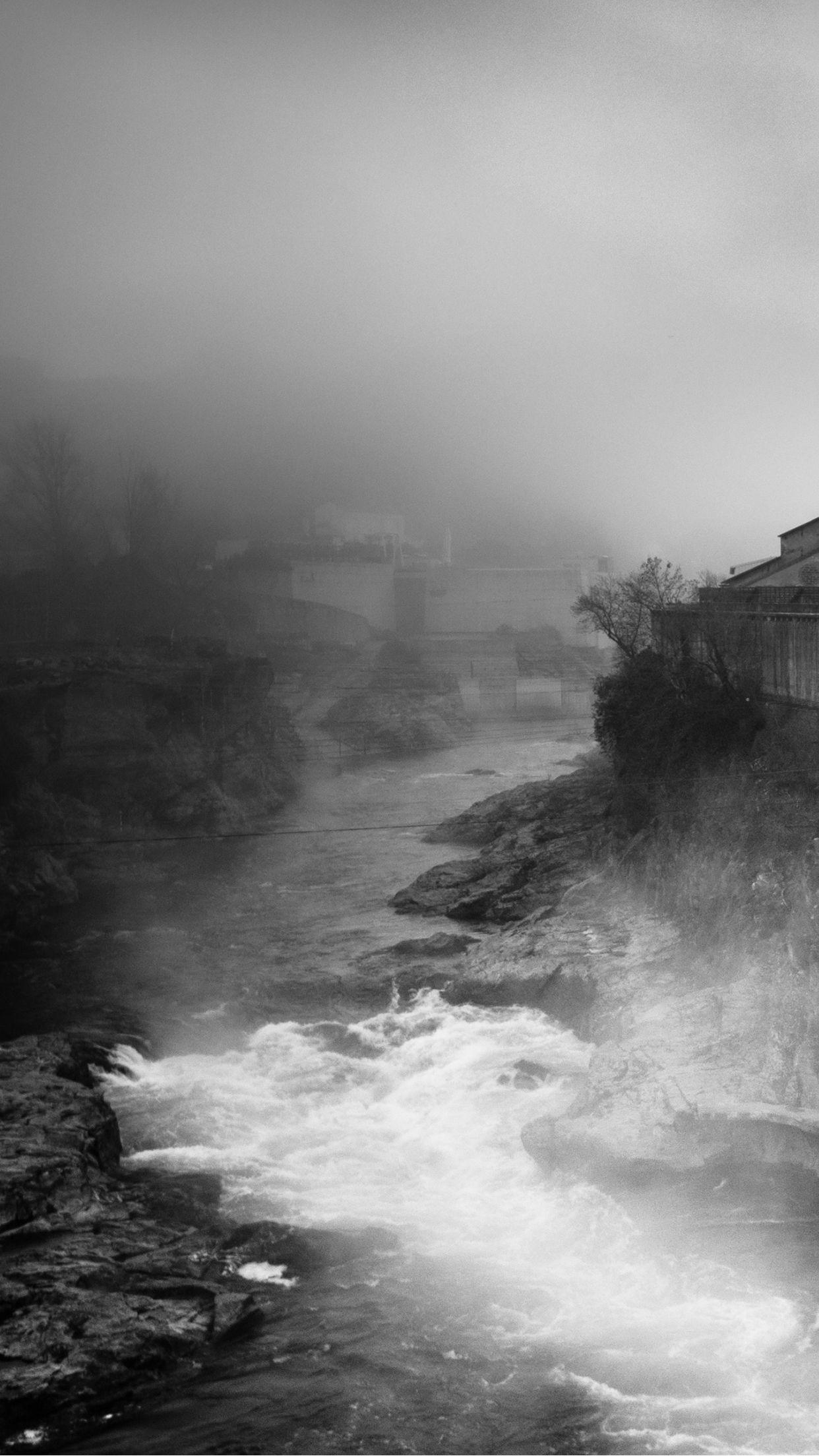 1242x2208 Black and White River Wallpaper for iPhone Pro Max, X, 6