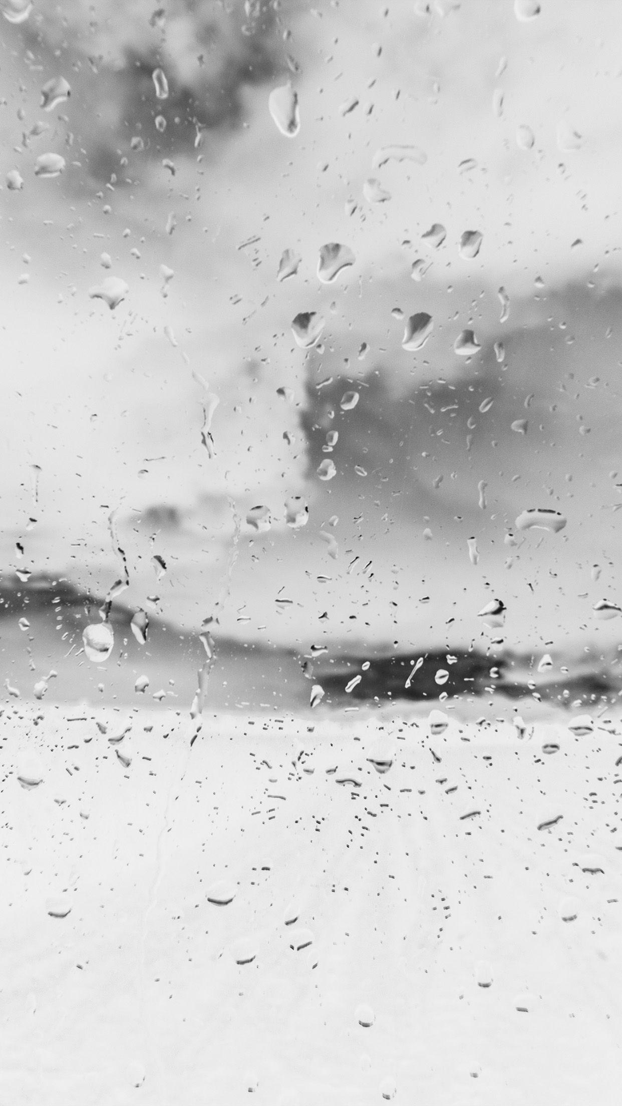 1242x2208 Rainy Window Nature Water Drop Road White Wallpaper