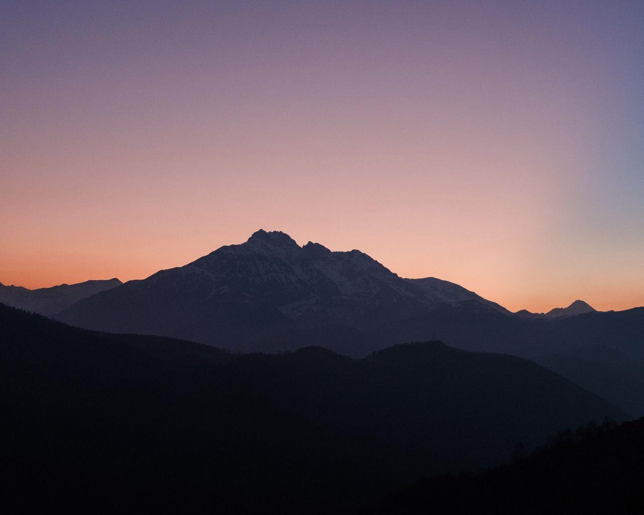 1280x1024 Nice Sunset Over Mountains 4k 1280x1024 Resolution HD 4k