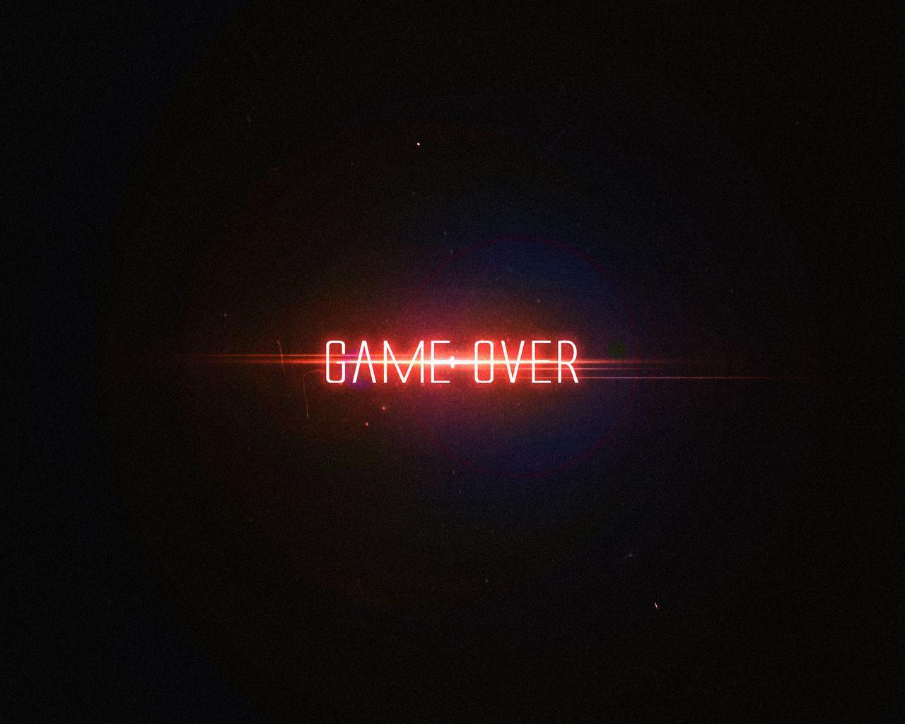 1280x1024 Game Over Typography 4k 1280x1024 Resolution HD 4k