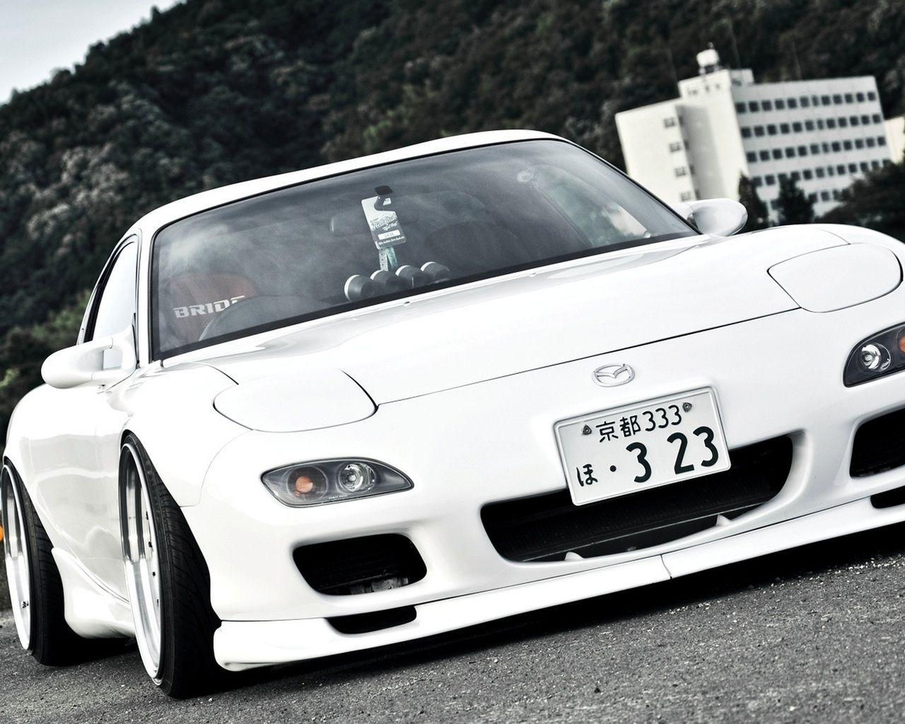 1280x1024 mazda, rx car, japan, car, wallpaper, tuning, white