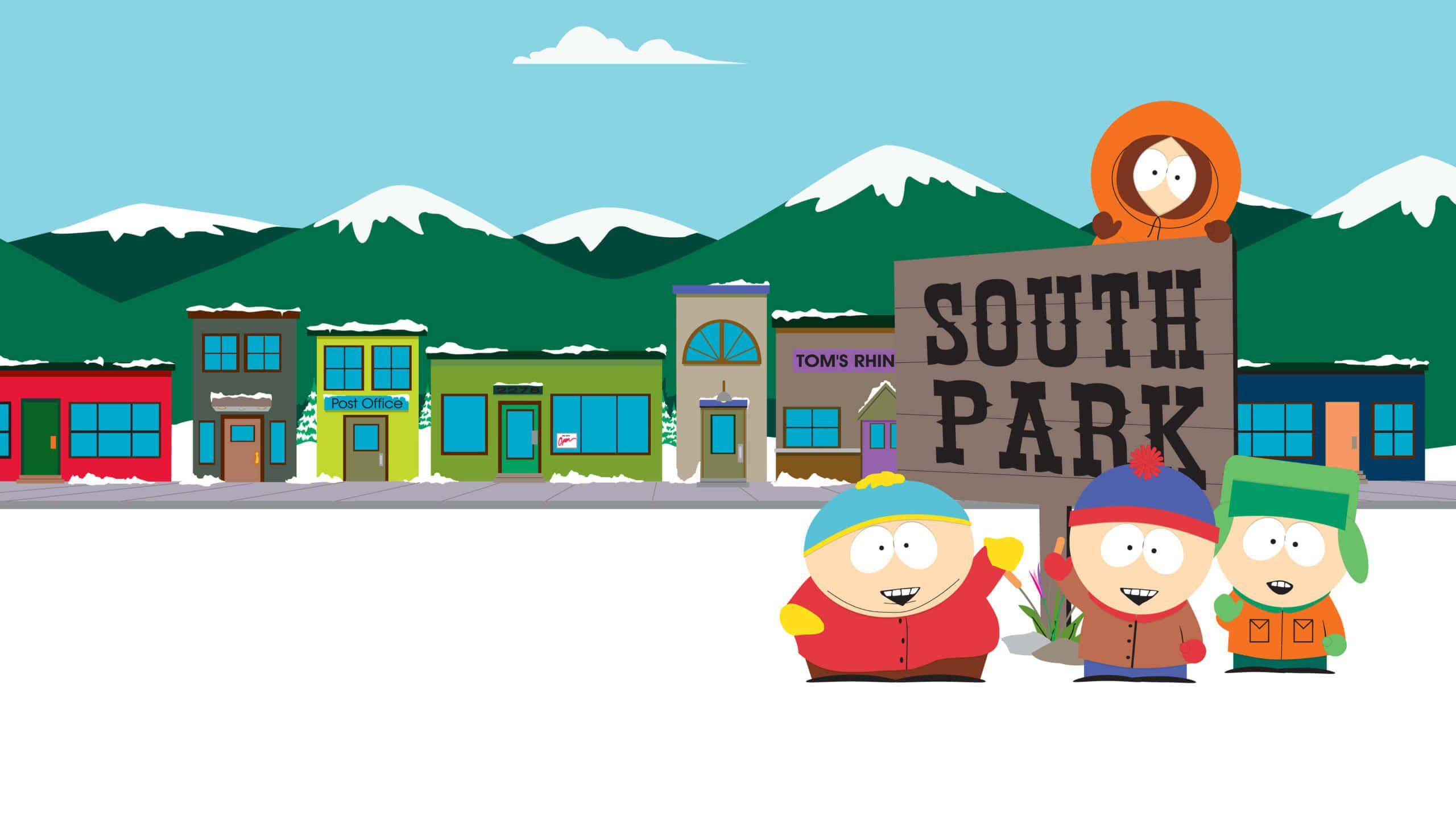 2560x1440 South Park Sign Cartman Kenny Kyle And Stan WQHD 1440P Wallpaper