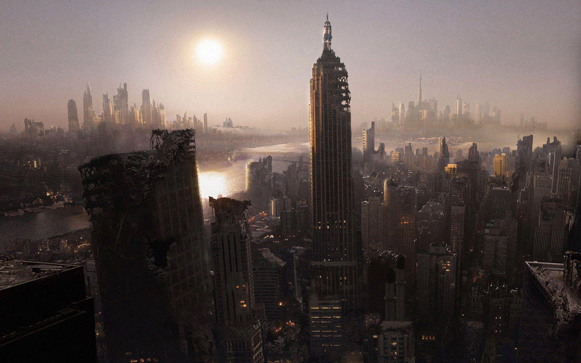 1920x1200 Dark City Background