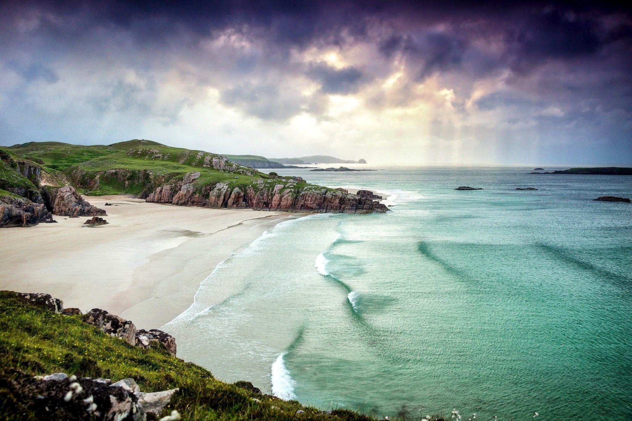 2048x1365 Alba scotland landscape great britain ocean sea beach coast