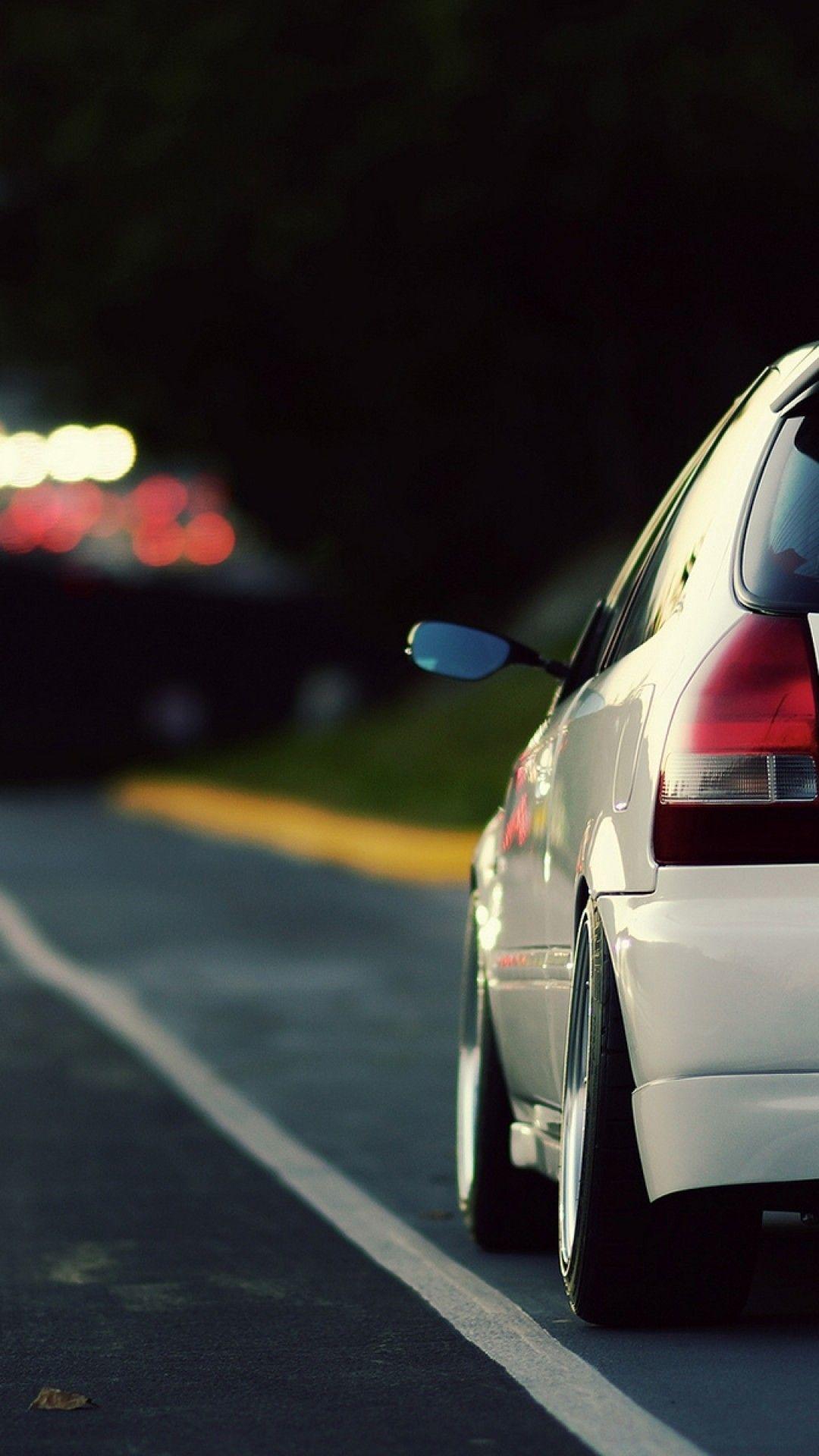 1080x1920 Download 1080x1920 Honda Civic, Back View, Lights, Bokeh