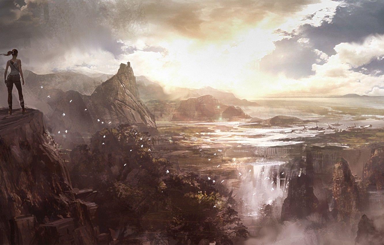 1332x850 Wallpaper Girl, Game, Tomb Raider, Lara Croft, Art, Game, 2013