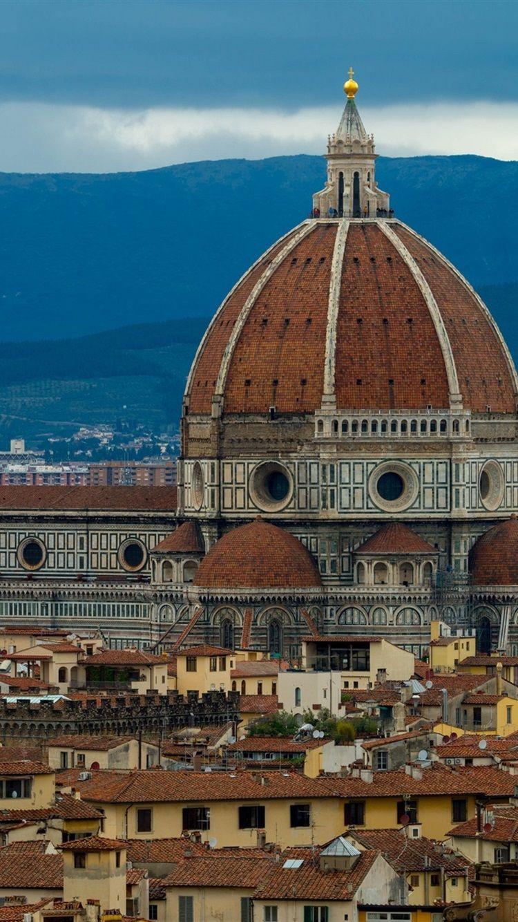 750x1334 Italy, Florence, Cathedral, Houses, Dusk 750x1334 IPhone 8 7 6 6S