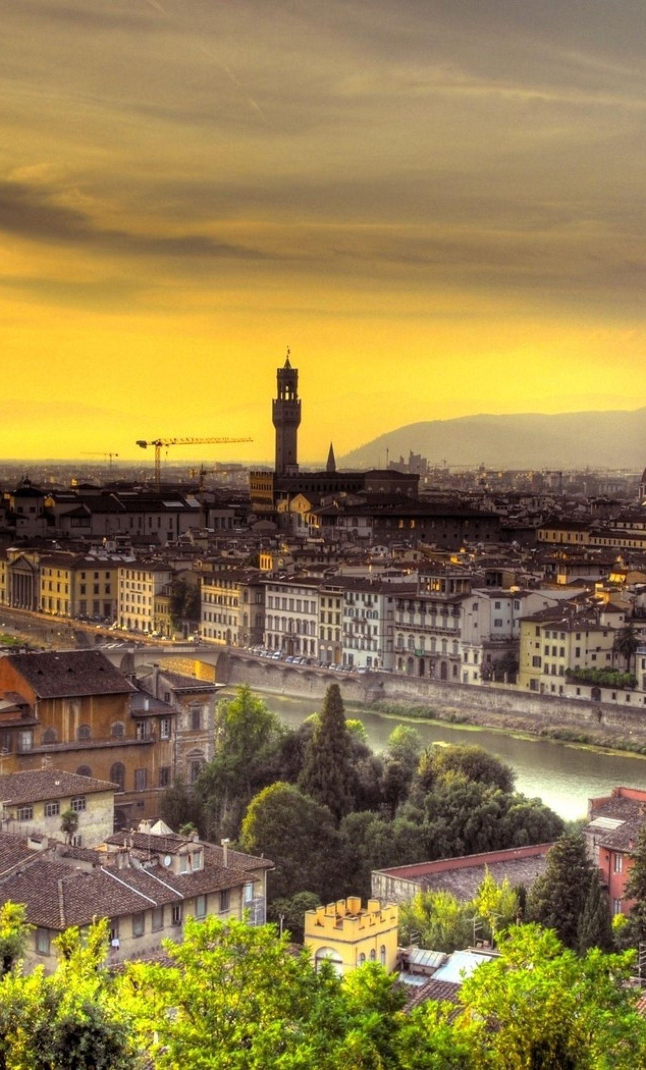 1280x2120 florence, italy, sunset iPhone 6 plus Wallpaper, HD City