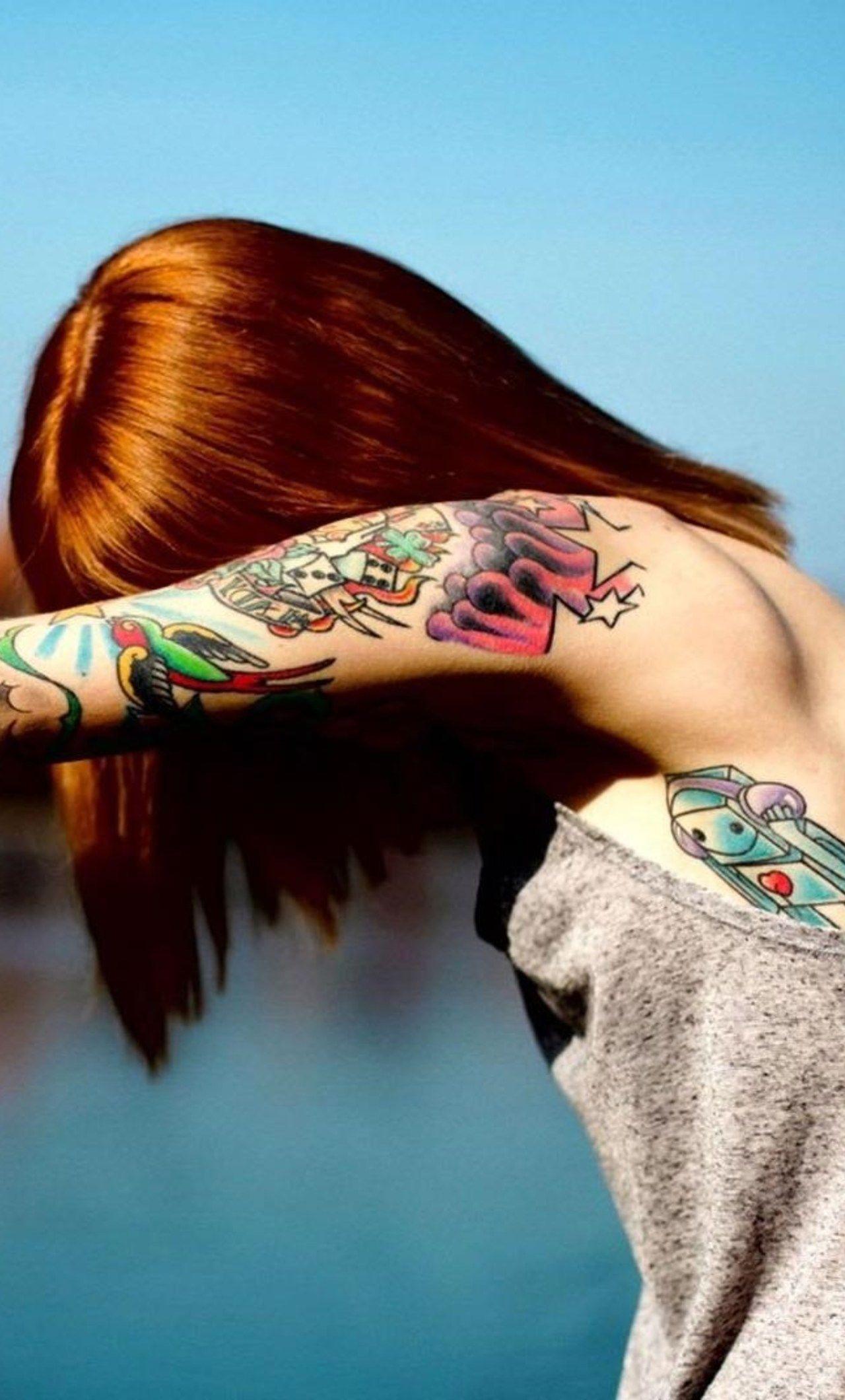 1280x2120 Tattoo Girl Wallpaper HD iPhone Wallpaper & Background Download