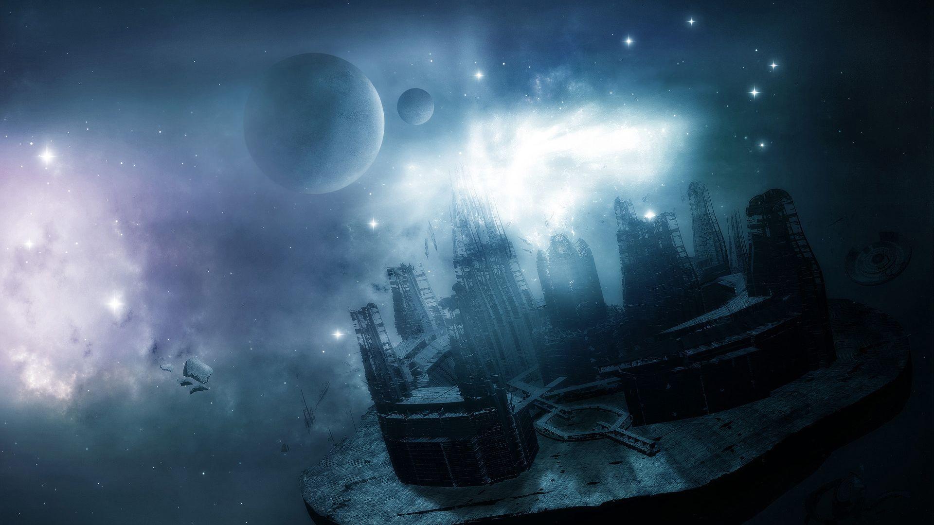 1920x1080 3D Space Scene HD Wallpaperx1080