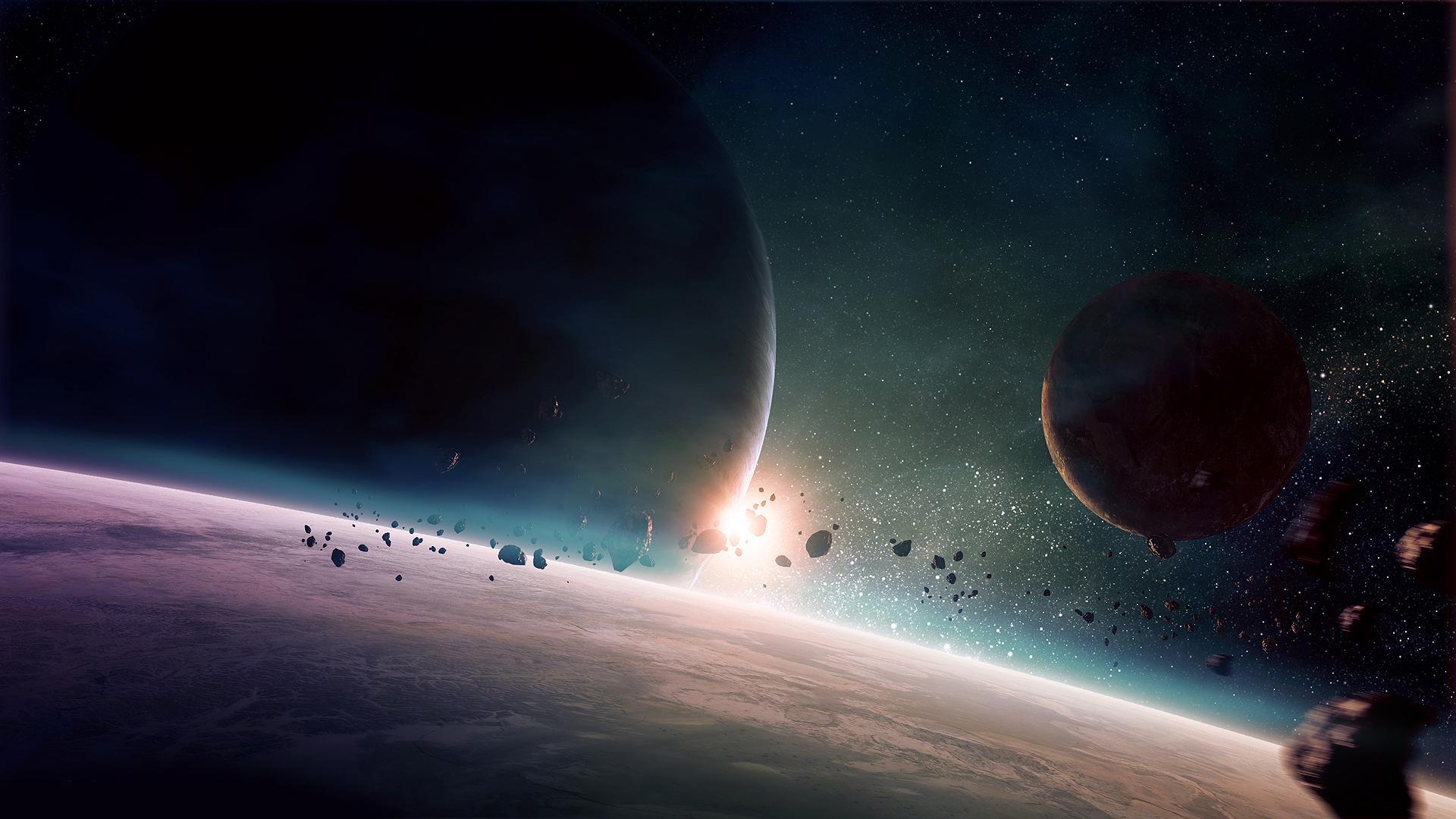1920x1080 Asteroids 3D Live Wallpaper (live background) for Android