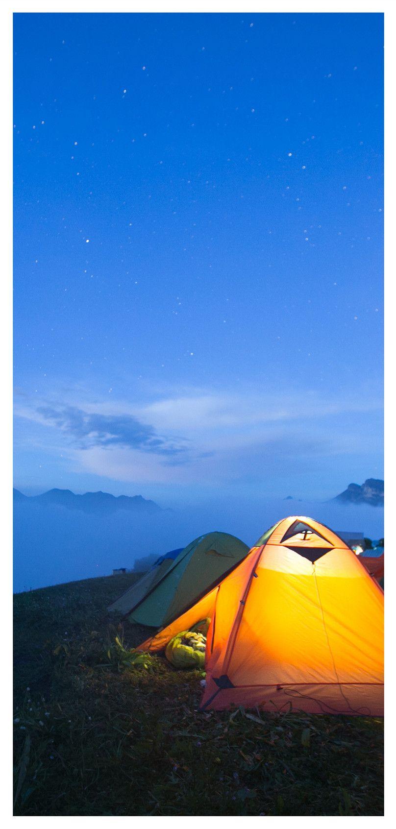 808x1692 tent camping cell phone wallpaper background image free download