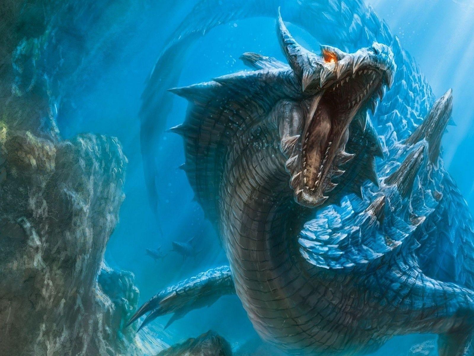 1600x1200 dragons fantasy art artwork lagiacrus monster hunter 3 underwater
