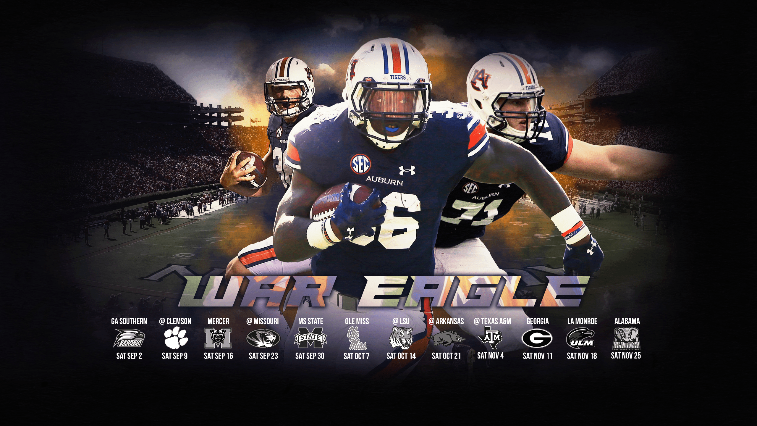 2560x1440 Auburn Tigers Wallpaper