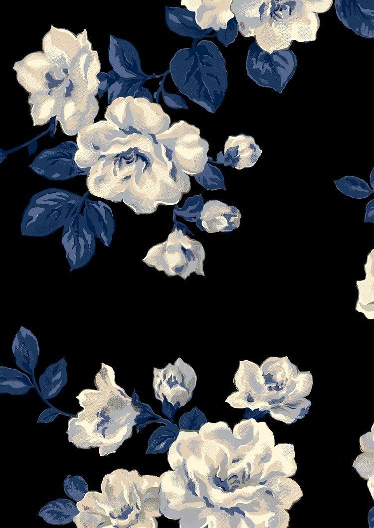 Dark Blue Floral iPhone Wallpapers - Top Free Dark Blue Floral iPhone  Backgrounds - WallpaperAccess