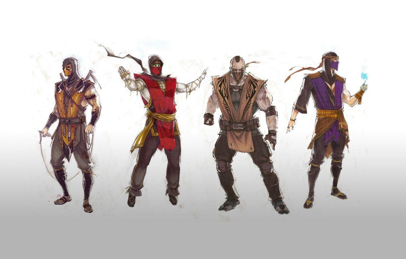 1332x850 Wallpaper Mortal Kombat, Rain, Scorpion, ninja, Tremor, Ermac