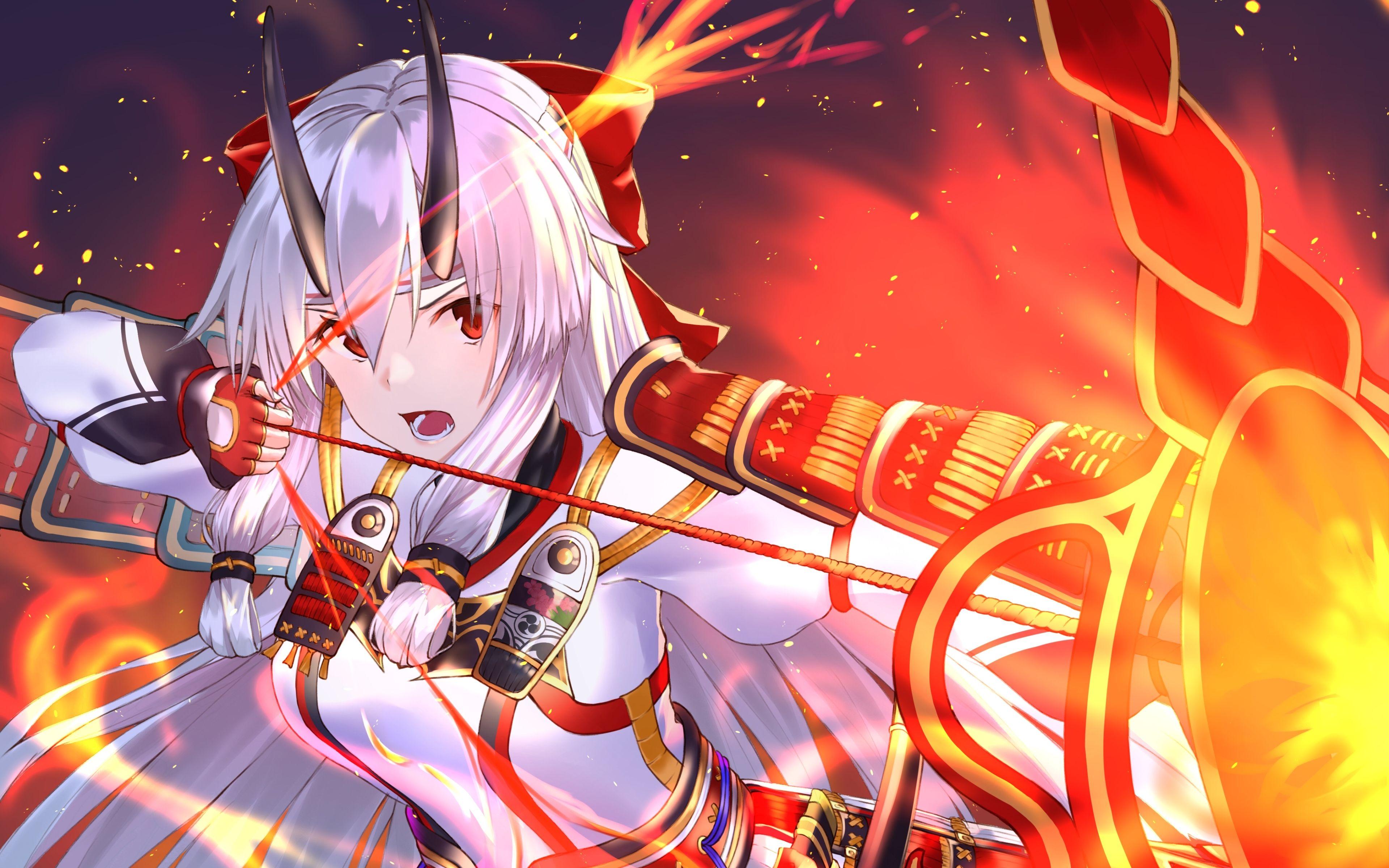 3840x2400 Download wallpaper Tomoe Gozen, 4k, Fate Grand Order, art, manga