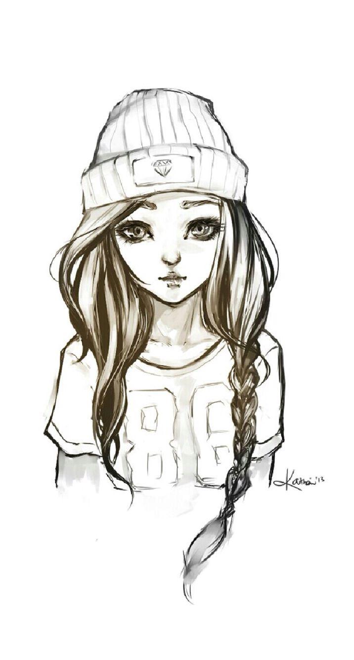 Cute Girl Drawings Wallpapers Top Free Cute Girl Drawings Backgrounds