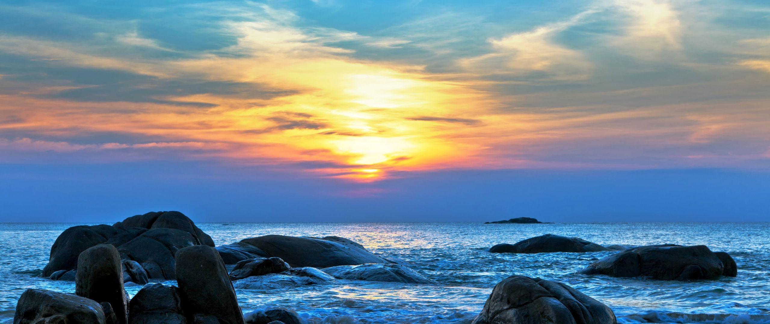 2560x1080 Download Sea, 5k, 4k wallpaper, 8k, Pacific ocean, Best Beaches