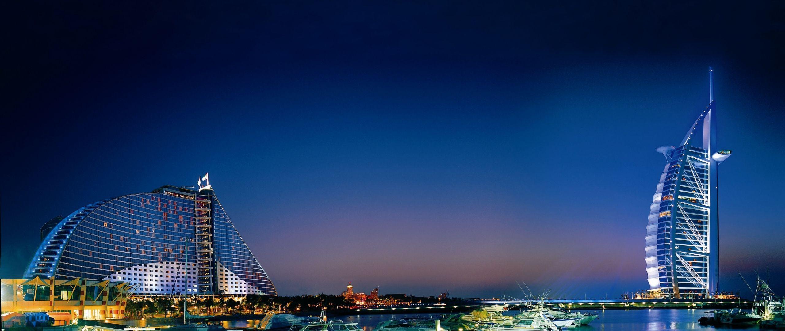 2560x1080 Free download HD Background Dubai Burj Al Arab And Jumeirah Beach